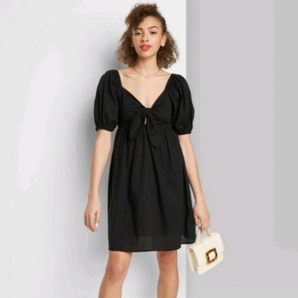 Wild Fable Black Bow Dress NWT - Picture 1 of 6